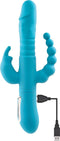 Adam & Eve Vibrator Love Toy Eve'S Thrusting Triple Joy Rabbit Blauw