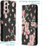 iMoshion Hoesje Geschikt voor Samsung Galaxy S21 Hoesje Met Pasjeshouder - iMoshion Design Softcase Bookcase - Meerkleurig / Blossom Watercolor Black