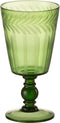 J-Line drinkglas Bladeren - glas - groen - 12 stuks