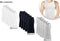 Milanoro - Set van 5 extra lange singlets voor heren - 100% katoen - Lichtgrijs (5 stuks)