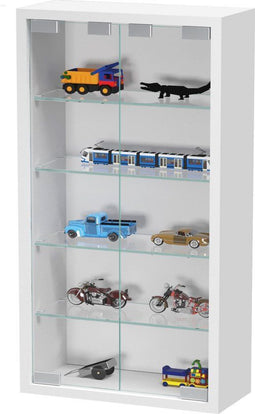 Vitrinekast - Wandvitrine - 4 glasplanken - 30 x 60 x 13 cm