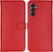 Selencia Hoesje Geschikt voor Samsung Galaxy A14 (5G) / A14 (4G) Hoesje Met Pasjeshouder - Selencia Echt Lederen Bookcase - Rood