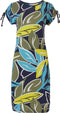 Pastunette Beach - Floral Leaves - Dames Jurk - Ronde hals - Groen/Blauw - Maat XL