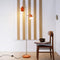 Ocean orange/ brass floor lamp