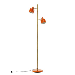 Ocean orange/ brass floor lamp