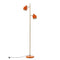 Ocean orange/ brass floor lamp