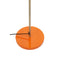 Ocean orange/ brass floor lamp