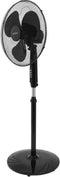 OCEANIC Voetventilator - 45 W - Ø 44 cm - 3 snelheden - Oscillerend - Kantelbaar - Zwart