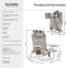 tectake® Strandstoel Coral - Opvouwbare Campingstoel - 5-voudig Verstelbare Rugleuning - Beige