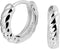 Glams klapoorringen - 11 mm - Gerhodineerd zilver