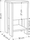 Merkloos Nachtkastje - 30x55x30cm - Duurzaam Melamine - Antraciet