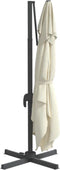 vidaXL - Zweefparasol - met - aluminium - paal - 300x300 - cm - zandwit