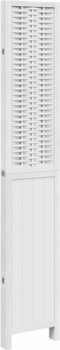 vidaXL - Kamerscherm - met - 4 - panelen - massief - paulowniahout - wit