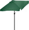 Rechthoekige tuinparasol - groen - kantelbaar - 200x140 cm