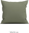 Zohome Kussensloop Satinado - Kussenhoes van 50x50 cm - Set van 2 stuks - 100% Katoen-Satijn - Groen