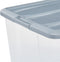 IRIS New Topbox - Opbergbox 30L - Stapelbaar met deksel - Zilvergrijs (set van 6)