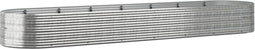 vidaXL - Plantenbak - 584x140x68 - cm - gepoedercoat - staal - zilverkleurig