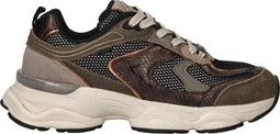 Mexx Norah Komo - Sneakers - Suède en mesh - Groen - Maat 40