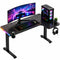 Avalo Gaming Bureau - 160x100x75 CM - L Vormig Hoekbureau - LED Verlichting - Zwart - Hoek Rechts