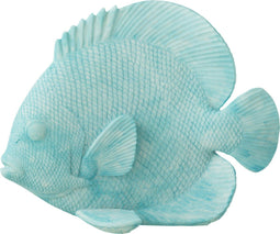 J-Line Vis Plat Polyresine Azuur Small