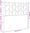 vidaXL - Hoofdbord - 90 - cm - metaal - zwart