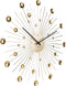 Karlsson Sunburst - Wandklok - Kristal - Goud - Ø50cm