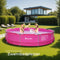 tectake® Zwembad - Opzetzwembad - Compleet met filterpomp - Ø 360 x 76 cm - Roze