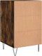 vidaXL - Nachtkastje - 40x40x66 - cm - bewerkt - hout - gerookt - eikenkleurig
