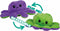Octopus Knuffel Pluche Omkeerbaar, 19cm