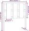 vidaXL - Hoofdbord - 105,5x4x100 - cm - massief - grenenhout - wit