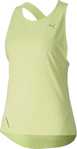 PUMA Last Lap Excite Summer Tank - Dames Sportshirt - Korte mouw - Sunny Lime (XS)
