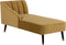 Beliani ALSVAG - Chaise longue - Geel - Fluweel