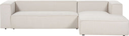 VERNON - Hoekbank 3-zits - Beige - Linkszijdig - Polyester