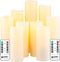Happy Goods® - 9 delige LED kaarsen set - ECHTE WAX - bewegende vlam - ivoor (9 stuks)