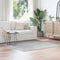 vidaXL - Shaggy - Vloerkleed - met - Latex - Achterkant - Grijs - 160x160 - cm