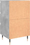 vidaXL - Nachtkastje - 40x35x69 - cm - bewerkt - hout - betongrijs