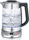 Severin WK 3480 - Glazen Waterkoker - temperatuurregeling 40 °C - 1.7 liter - RVS/glas