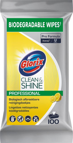 Reinigingsdoekjes glorix pf.clean en shine bio | Pak a 100 vel