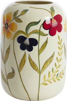 Light&living Vaas deco Ø21x30 cm FJURA crème+bloemen
