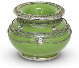 Safaary - Marokkaanse Asbak met metaal Appelgroen Ø 10 x 8,5cm