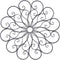 Mica Decorations Bloem Wanddecoratie - 60x60x0 cm - Ijzer - Grijs