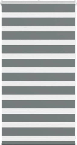 vidaXL - Zebra - rolgordijn - 85x100 - cm - stofbreedte - 80,9 - cm - donkergrijs