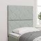 vidaXL - Hoofdbord - Diamant - Blokken - Ontwerp - Licht - Grijs - 80 - cm - Velvet