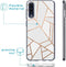 iMoshion Hoesje Geschikt voor Samsung Galaxy A30s / A50 Hoesje Siliconen - iMoshion Design hoesje - Wit / Meerkleurig / Goud / White Graphic