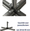 Ceruzo Parasolvoet Metaal - Kruisvoet Standaard - 80 x 80 cm - Geschikt voor buizen 28 tot 40 mm