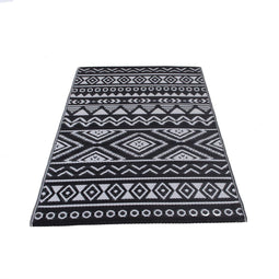 Buitenkleed - Buitentapijt - Buiten Decoratie - Outdoor - Campingkleed - Zwart/wit - 118 x 180 cm