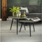 Salontafel Moncton Set van 2 rond metallic - Grijs