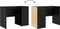 vidaXL - Bureau - Zwart - Eik - 102x50x75 - cm - Bewerkt - Hout