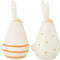J-Line figuur Konijn - keramiek - oranje - medium - 2 stuks - paasdecoratie