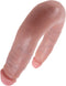 King Cock U-Shaped Double Trouble Dubbele Dildo Small - beige